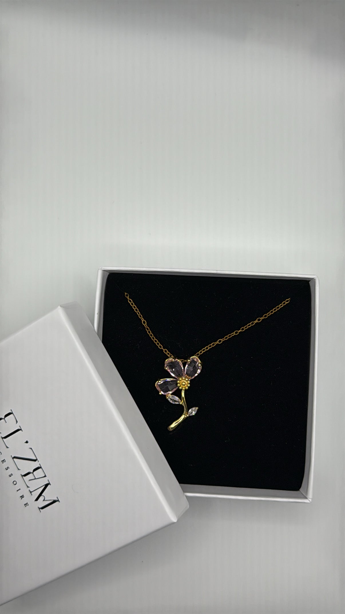 Rosé Fleur Necklace | 18K Vergoldet