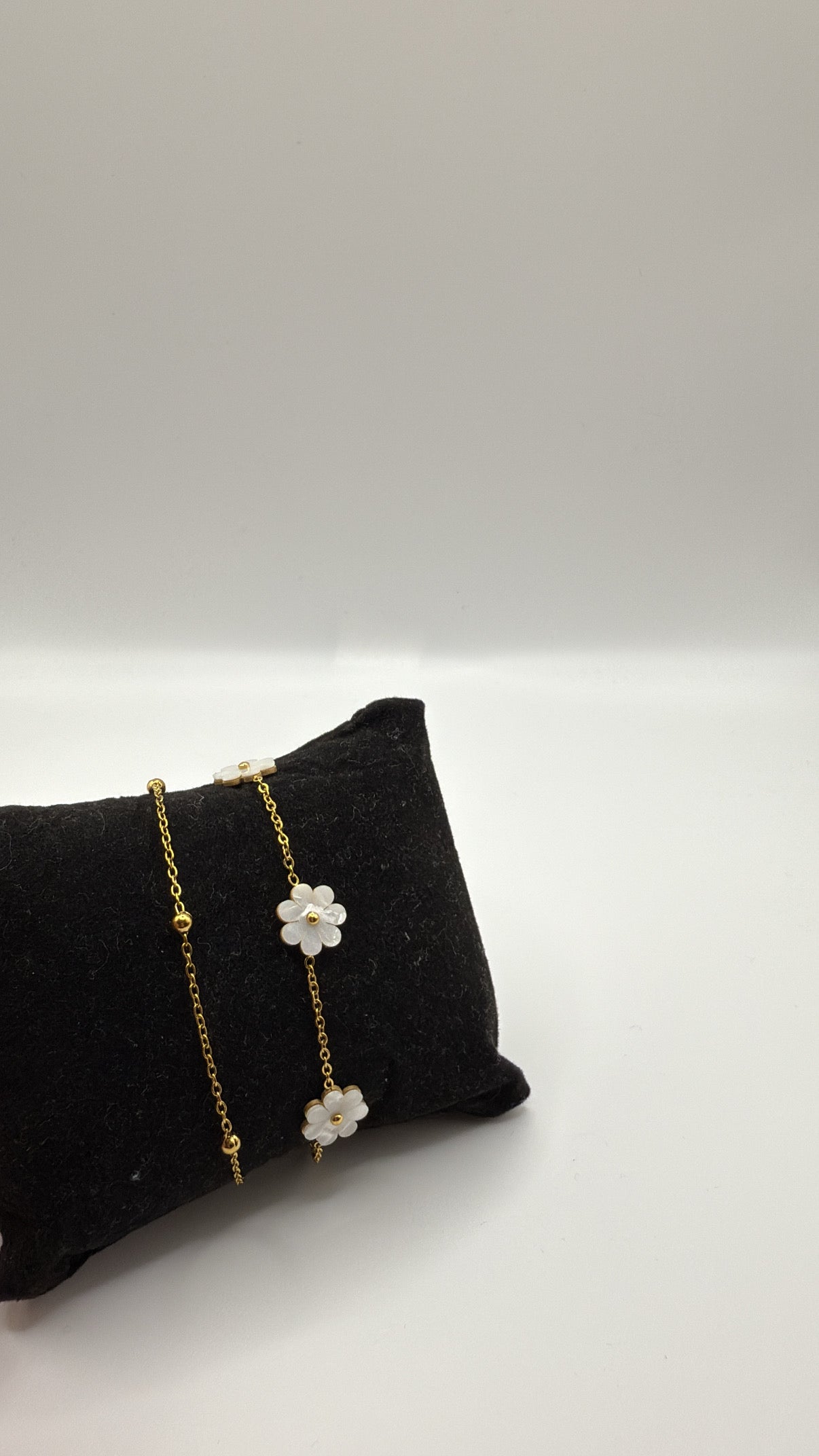 Beyaz Papatya - Set | 18K Vergoldet