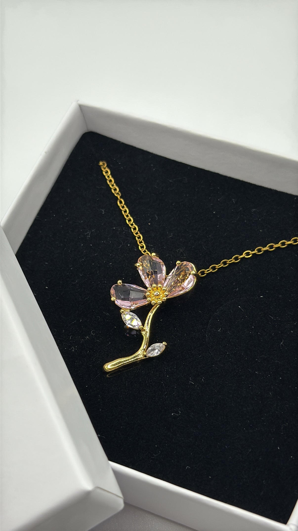 Rosé Fleur Necklace | 18K Vergoldet