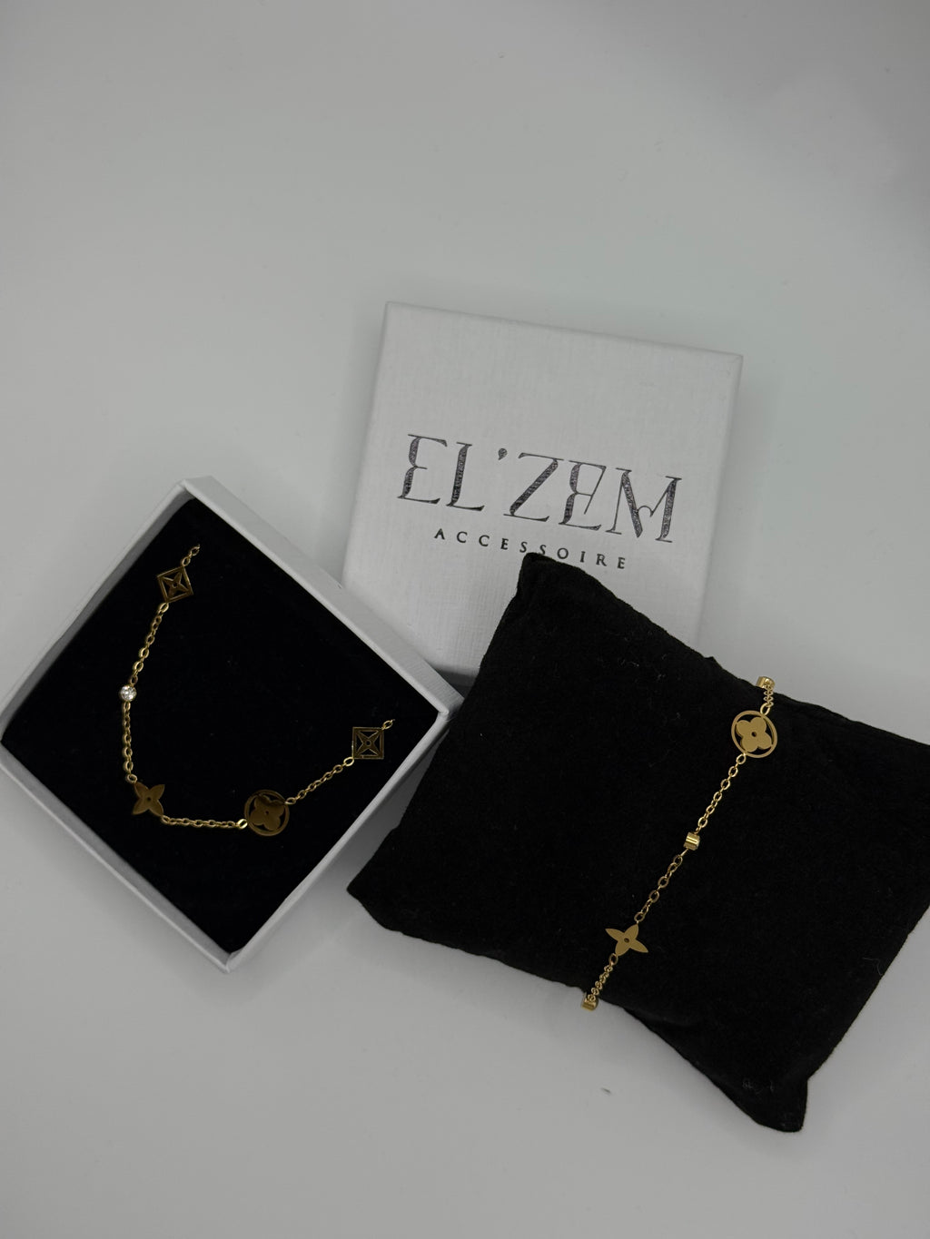Fleur de Luxe Halskette & Armband Set | 18K Vergoldet
