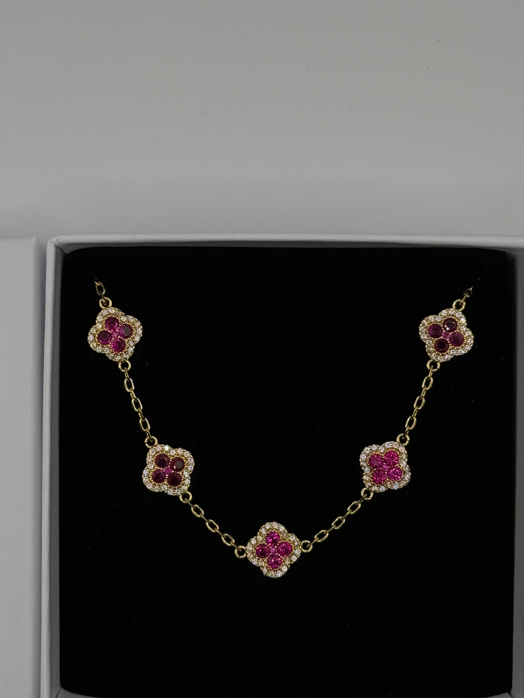 Crystal Glow Flower Bracelet | 18K Vergoldet