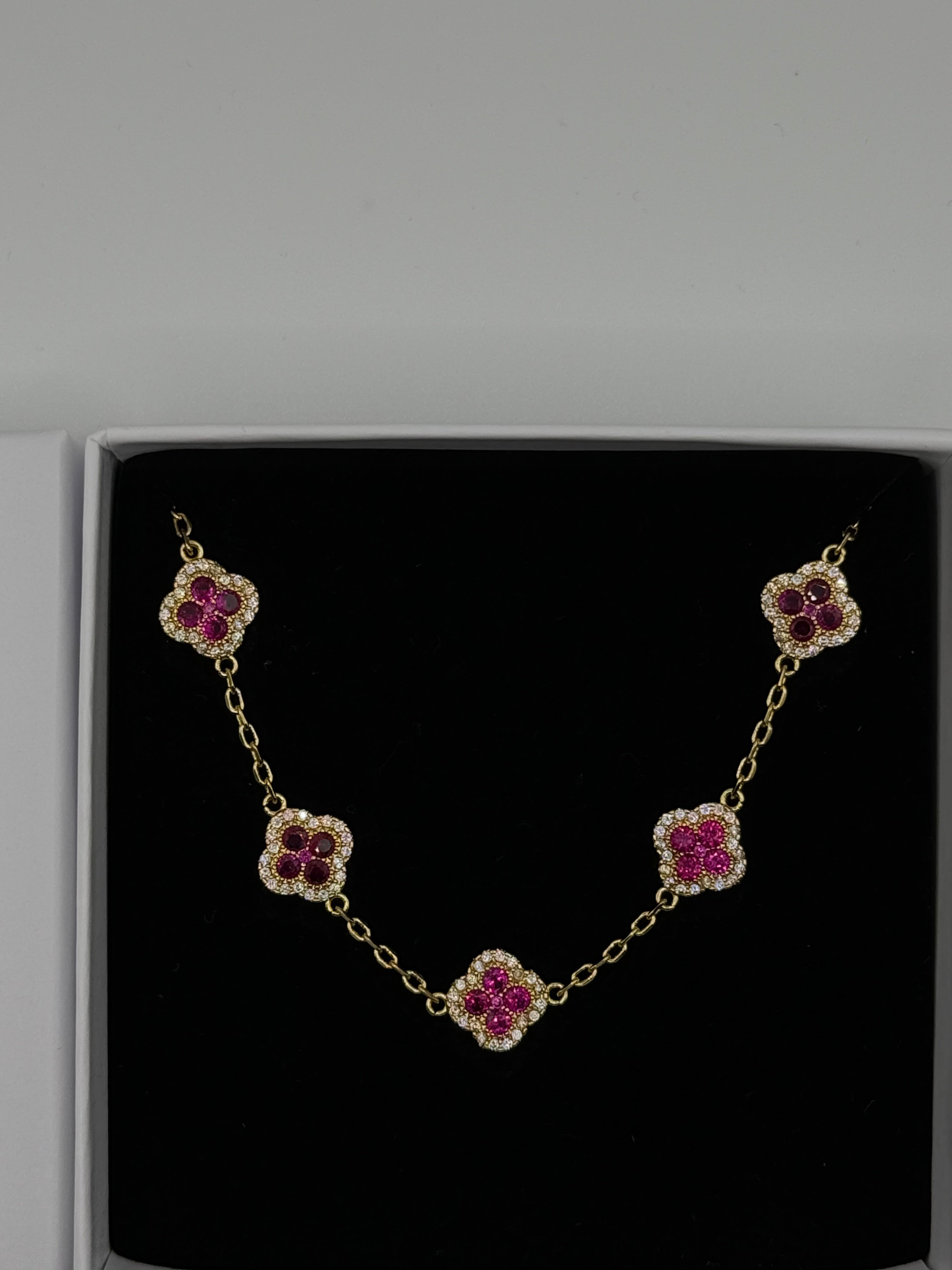 Crystal Glow Flower Bracelet | 18K Vergoldet