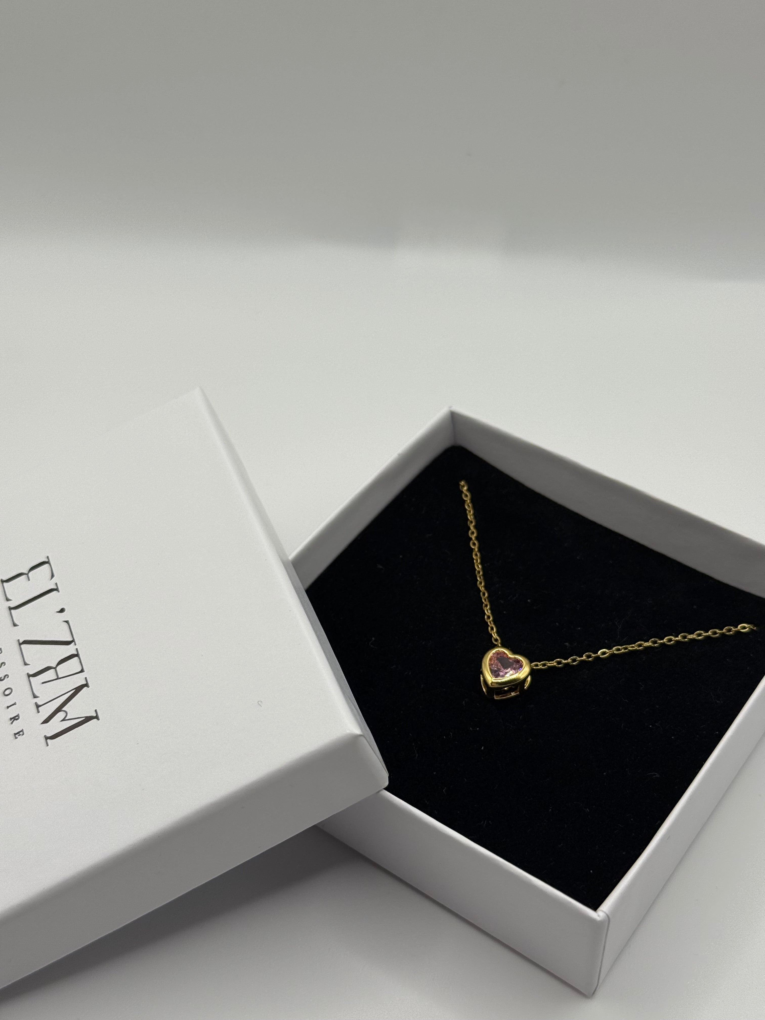 Rosé Heart Necklace | 18K Vergoldet