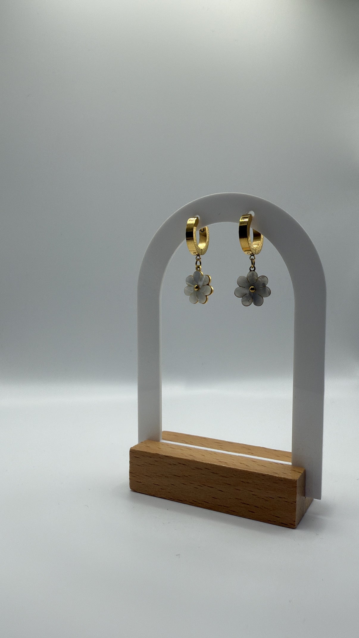 Beyaz Papatya - Set | 18K Vergoldet