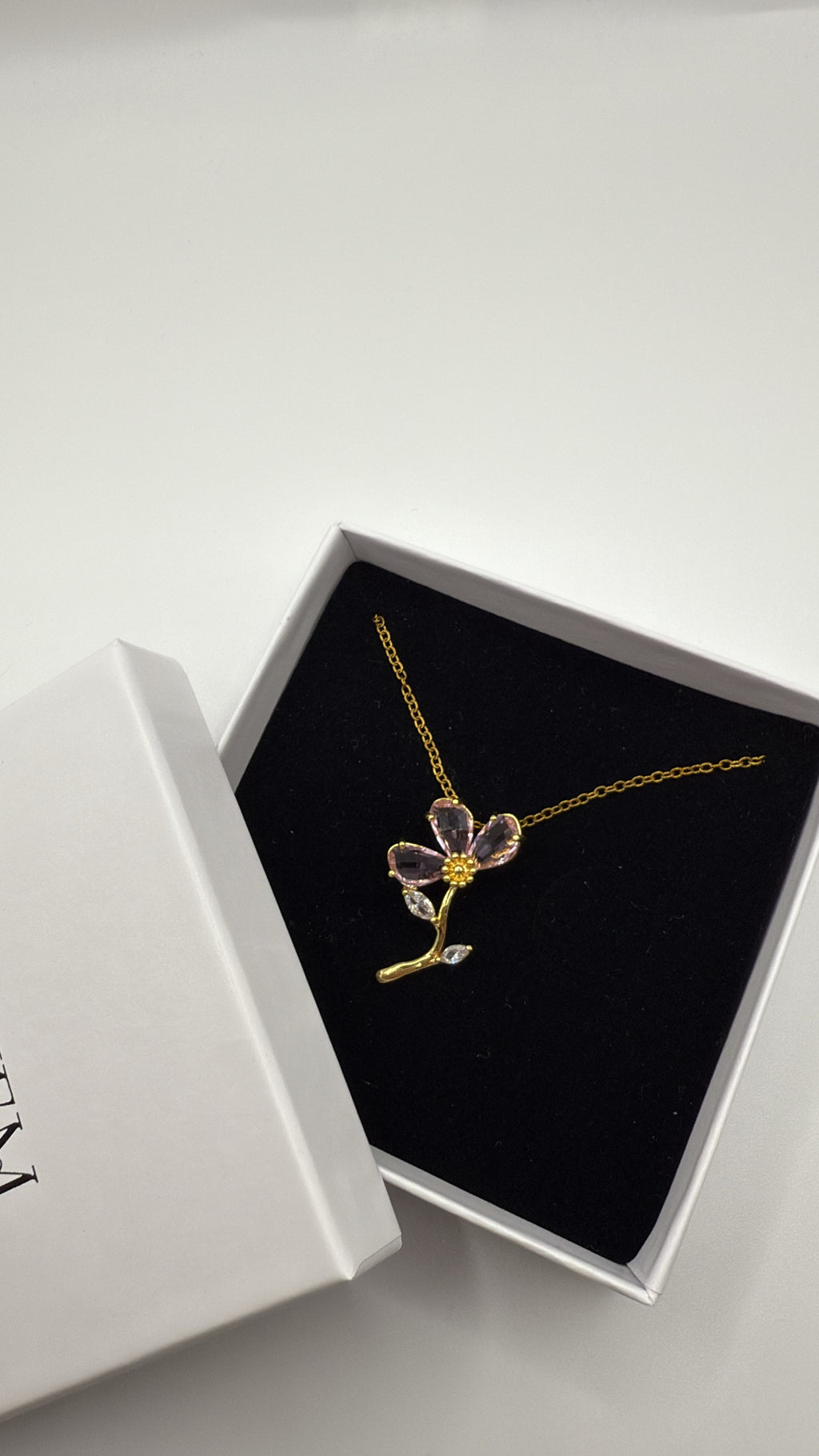 Rosé Fleur Necklace | 18K Vergoldet