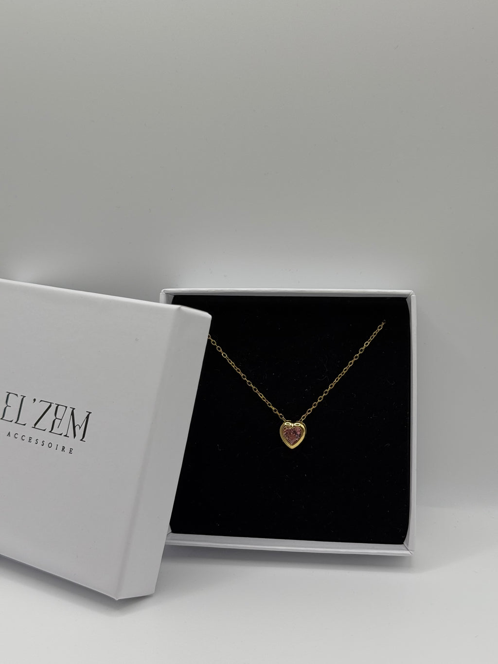Rosé Heart Necklace | 18K Vergoldet
