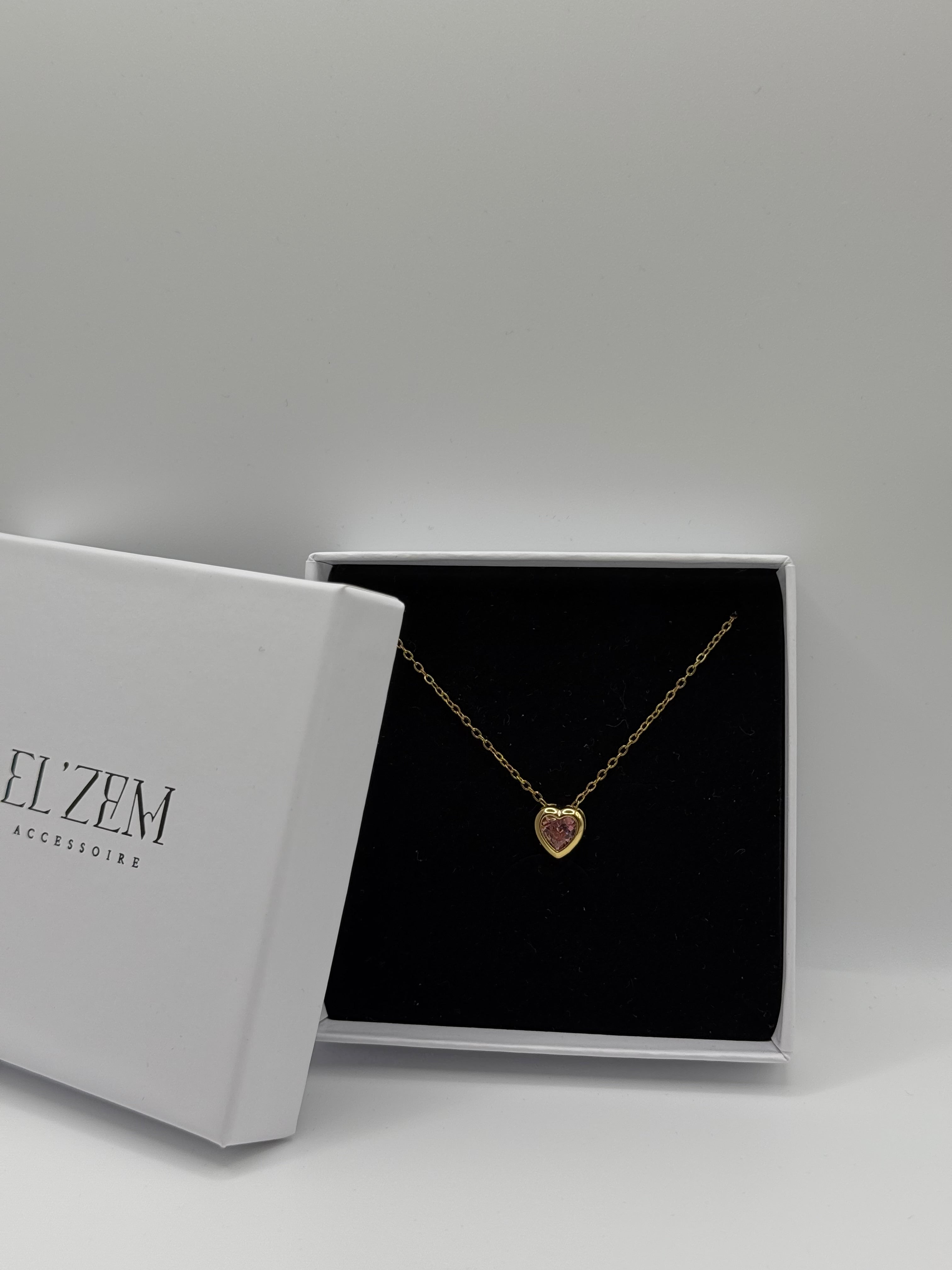 Rosé Heart Necklace | 18K Vergoldet